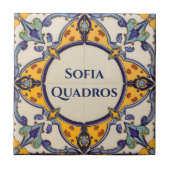 Azulejo Bunte Namensschild-Plakette Schild Fliese (Vorderseite)