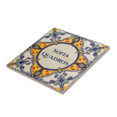 Azulejo Bunte Namensschild-Plakette Schild Fliese (Seite)