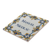 Azulejo Bunte Namensschild Tafel Schild Fliese (Seite)