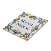 Azulejo Bunte Namensschild Tafel Schild Fliese (Seite)
