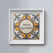 Azulejo Colorful Custom Name Plate Plaque Sign Fliese