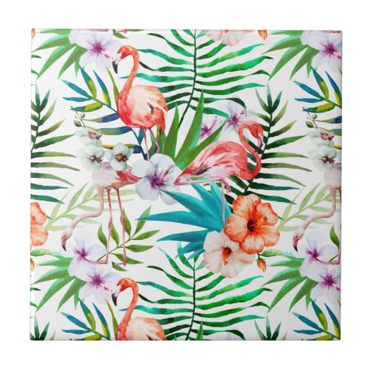 Azulejo elegant and modern tropic pattern fliese (Vorderseite)