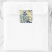 Azulejo-Fliese Quadratischer Aufkleber (Tasche)