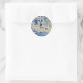 Azulejo-Fliese Runder Aufkleber (Tasche)
