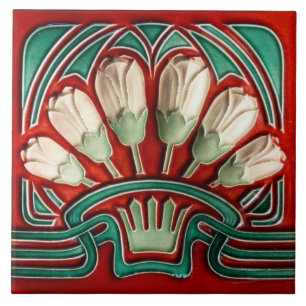 Azulejo Fliesen im Jugendstil dekorativer Kamin