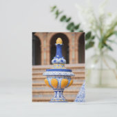 Azulejo Glazed Finial Postkarte (Stehend Vorderseite)