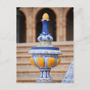Azulejo Glazed Finial Postkarte