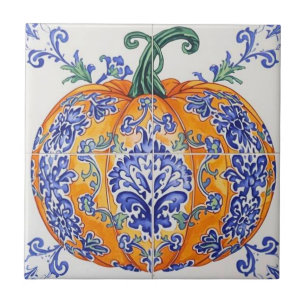 Azulejo-Kürbis-Orange-Mosaik-Vintage-Großmenge Fliese