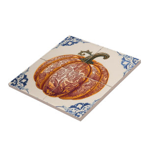 Azulejo-Kürbis orange Mosaik Vintage-Großmenge Fliese