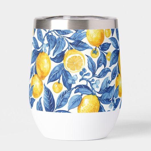 Azulejo Lemons Blue Blätter (Rückseite)