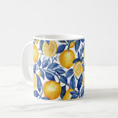 Azulejo Lemons Blue Blätter #1 Kaffeetasse (Vorderseite Links)