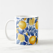 Azulejo Lemons Blue Blätter #1 Kaffeetasse (Links)