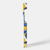 Azulejo Lemons Blue Blätter iPhone Hülle (Linke Seite)