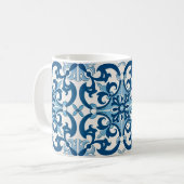 Azulejo Lilie Style Pattern Kaffeetasse (Vorderseite Links)