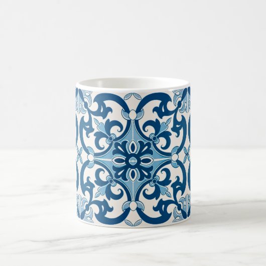 Azulejo Lilie Style Pattern Kaffeetasse (Mittel)