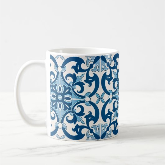 Azulejo Lilie Style Pattern Kaffeetasse (Links)