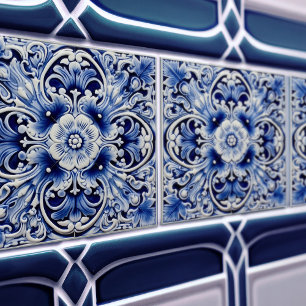 Azulejo Lisbon Gemustert Talavera Keramik Design Fliese