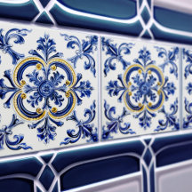 Azulejo Lisbon Gemustert Talavera Keramik Design