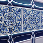 Azulejo Lisbon Gemustert Talavera Keramik Design Fliese<br><div class="desc">Indigo Azulejo Blue Portugiesisch Lissabon dekorative Talavera Keramik Fliesen sind eine schöne und einzigartige Ergänzung zu jeder Zuhause. Ein hochwertiges Produkt mit zeitloser Ästhetik. Die blaue Farbe der Fliesen wird durch das Indigoblau der berühmten Azulejo-Fliesen von Lissabon inspiriert, was Ihrem Raum eine Touch von Geschichte und Kultur verleiht. Diese Fliesen...</div>