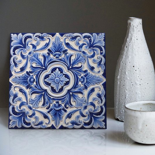 Azulejo Lisbon Gemustert Talavera Keramik Design Fliese