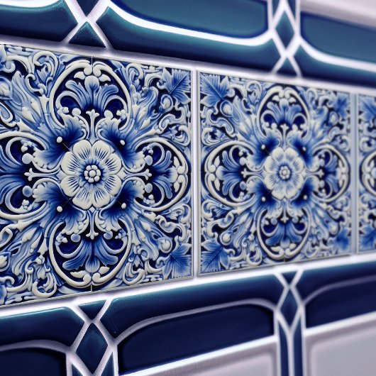 Azulejo Lisbon Gemustert Talavera Keramik Design Fliese