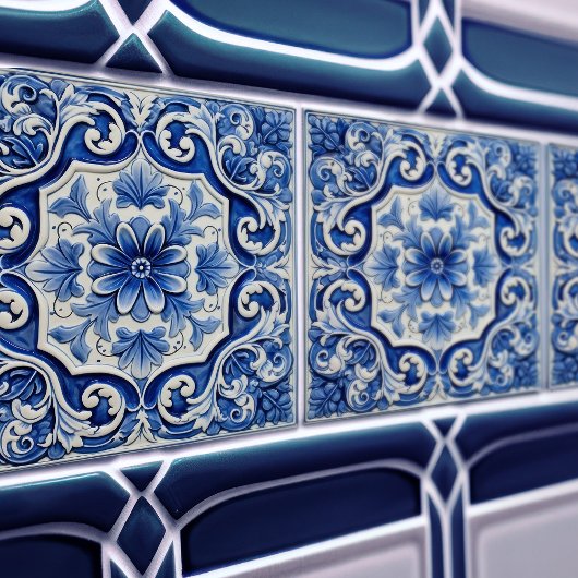 Azulejo Lisbon Gemustert Talavera Keramik Design Fliese