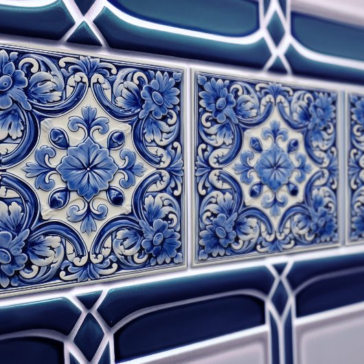Azulejo Lisbon Gemustert Talavera Keramik Design Fliese