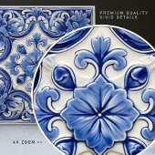 Azulejo Lisbon Gemustert Talavera Keramik Design Fliese
