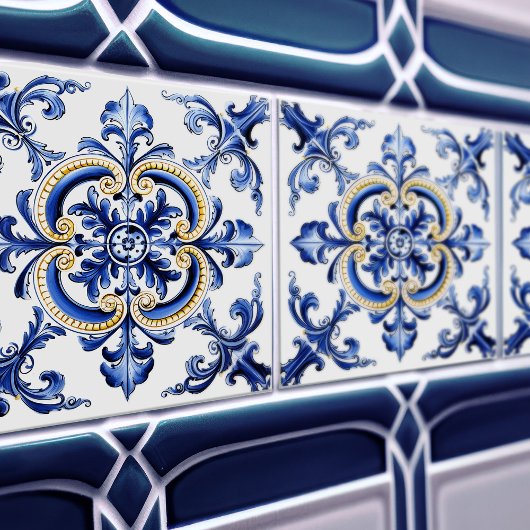 Azulejo Lisbon Patterned Talavera Ceramic Design Fliese