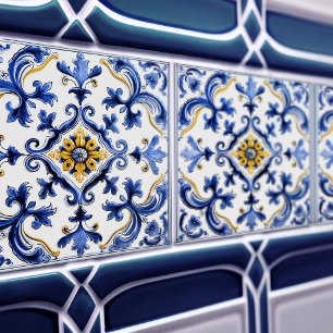 Azulejo Lissabon gemustertes Talavera-Keramikdesig Fliese