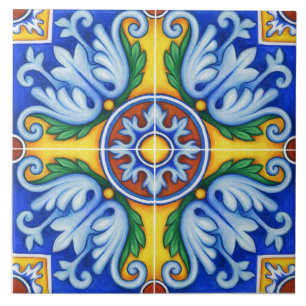 Azulejo Lissabon gemustertes Talavera-Keramikdesig Fliese