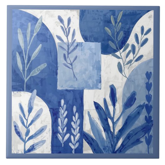 Azulejo Mediterranean Blue Fliese (Vorderseite)