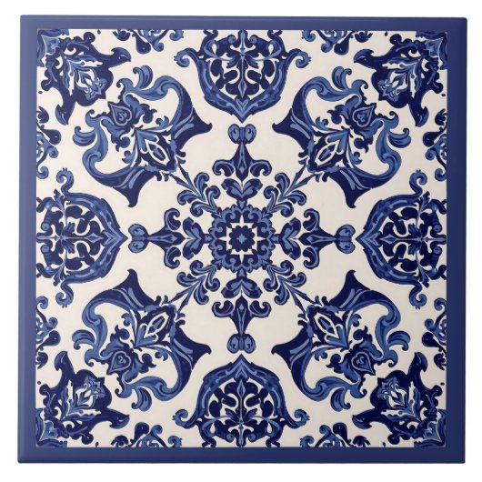 Azulejo Mediterranean Blue Fliese (Vorderseite)