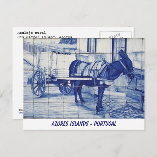 Azulejo-Mural Postkarte (Vorne/Hinten)