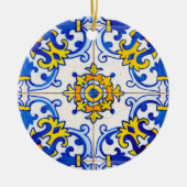 Azulejo Panel Tiles Family Christmas Keramik Ornament (Vorne)