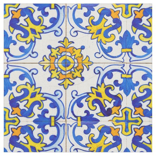 Azulejo Panel Tiles Stoff (Nahaufnahme)