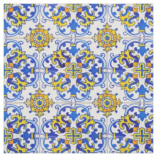 Azulejo Panel Tiles Stoff (Muster)