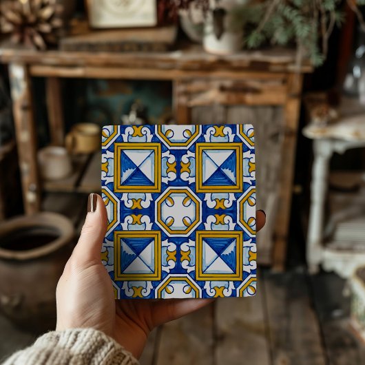 Azulejo Pattern Authentic Portuguese Home Accent Fliese