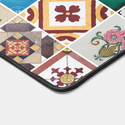 Azulejo Peranakan Wall Mural Decorative Tiles Schreibtischunterlage (Ecke)
