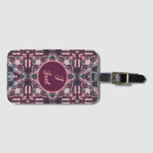 Azulejo Pink Spanisch Personalisiert Gepäckanhänger (Vorderseite (Horizontal))