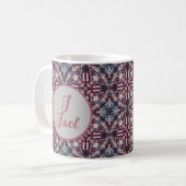 Azulejo Pink Spanisch Personalisiert Kaffeetasse (Vorderseite Links)
