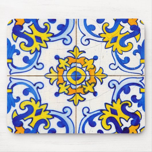Azulejo-Plattenfliesen Mousepad (Vorne)