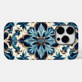 Azulejo Porcelain Blaues Fliesenmuster Case-Mate iPhone Hülle (Rückseite (Horizontal))