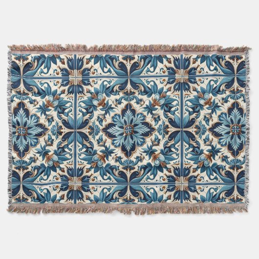 Azulejo Porcelain Blaues Fliesenmuster Decke (Vorderseite)