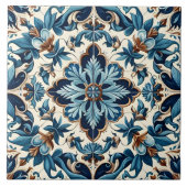 Azulejo Porcelain Blaues Fliesenmuster Fliese (Vorderseite)