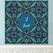 Azulejo Schwarzes Spanisch Personalisiert Leinwanddruck (Insitu (Holzboden))