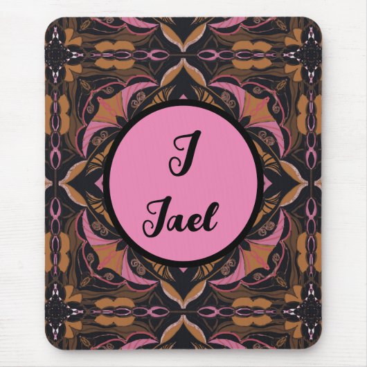 Azulejo Schwarzes Spanisch Personalisiert Mousepad (Vorne)