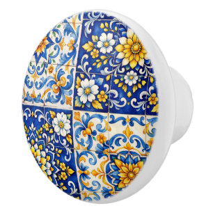 Azulejo Sonnenstrahl Keramik-Griff Keramikknauf