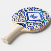 Azulejo Spanish Navy White Monogram Table Tennis Tischtennis Schläger (Vorderseite)