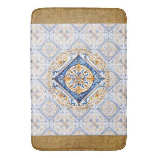 Azulejo Talavera Florentine Tile Look Badematte (Vorderseite Vertikal)